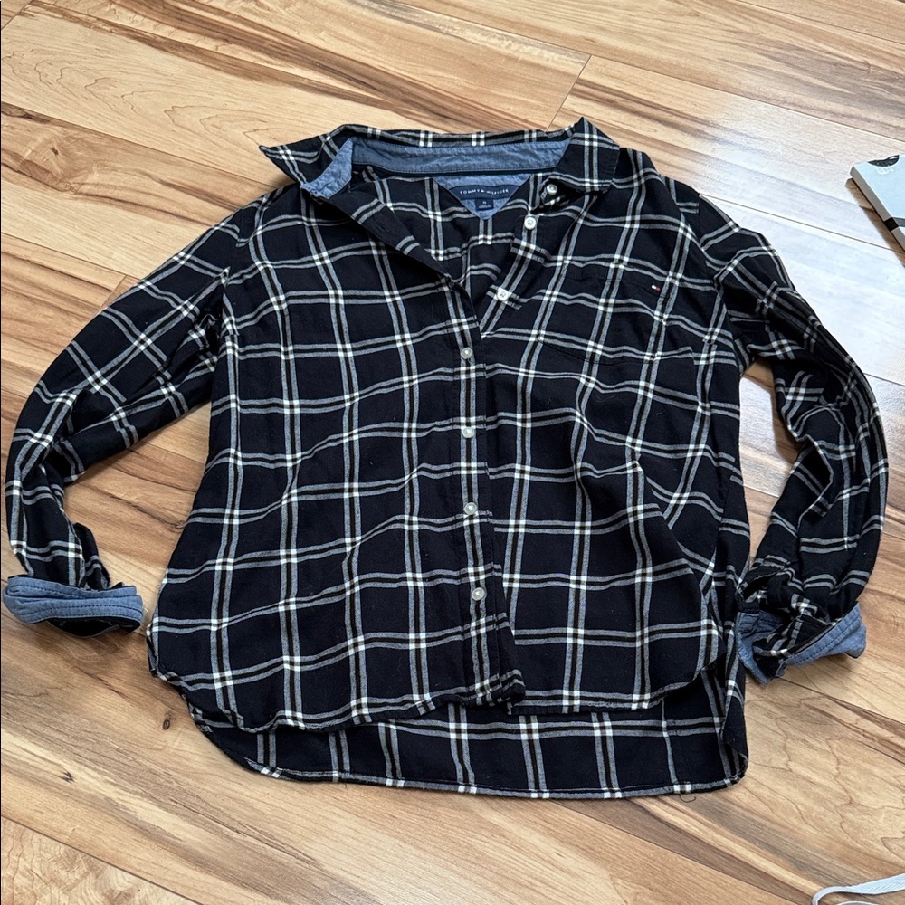 Women’s Tommy Hilfiger Blue and white Plaid Shirt